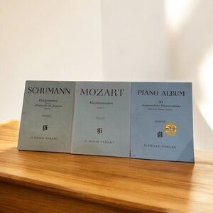 Mozart, Schumann, and piano album music book set of 3
